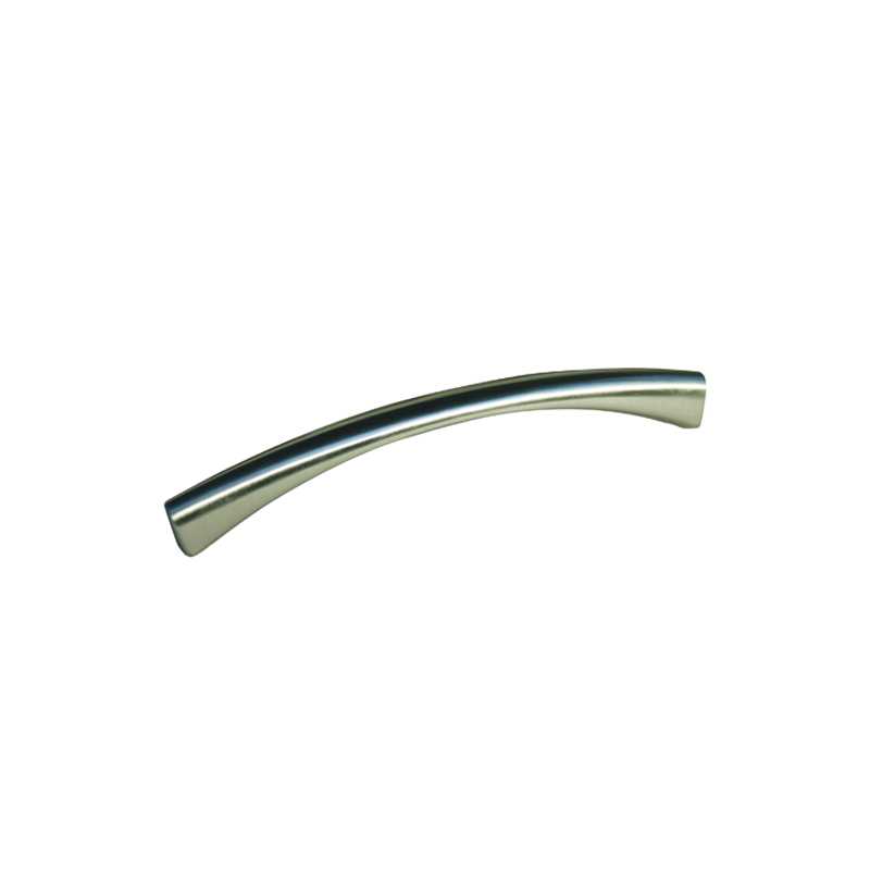 Polished steel shallow curve kitchen door handle