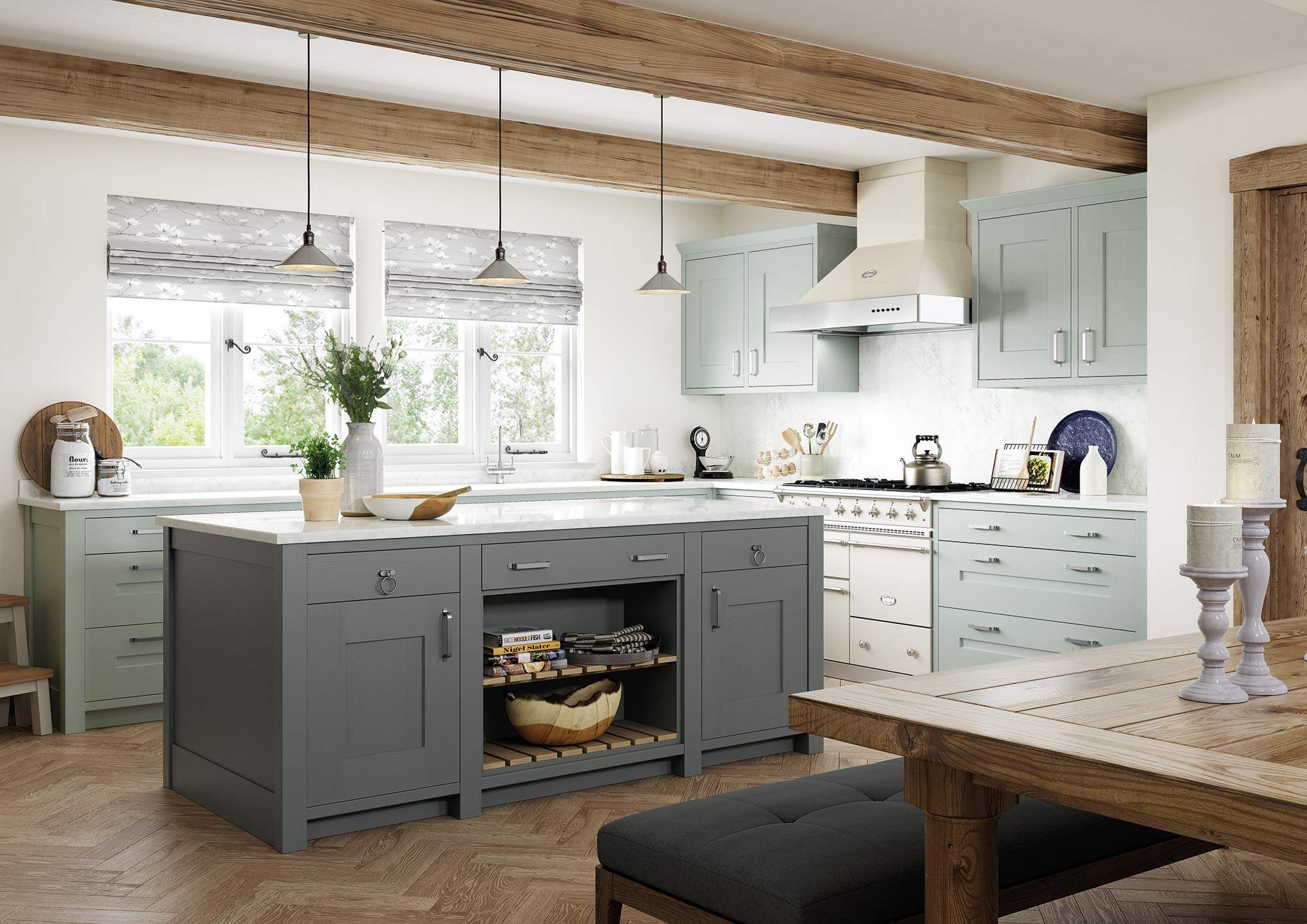 Contemporary in-frame shaker style kitchen main picture