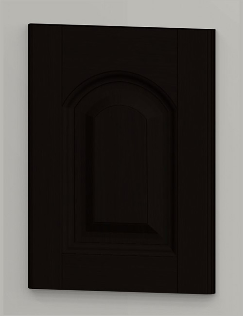hp50 solid oak arched frame door with oak veneered centre panel - dark chocolate k33