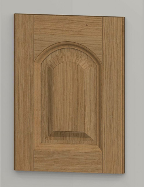 hp50 solid oak arched frame door with oak veneered centre panel - lacquered k0
