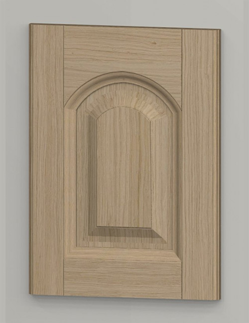 hp50 solid oak arched frame door with oak veneered centre panel - light oak k01
