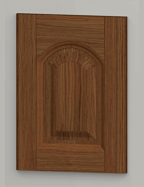 hp50 solid oak arched frame door with oak veneered centre panel - rustic k8