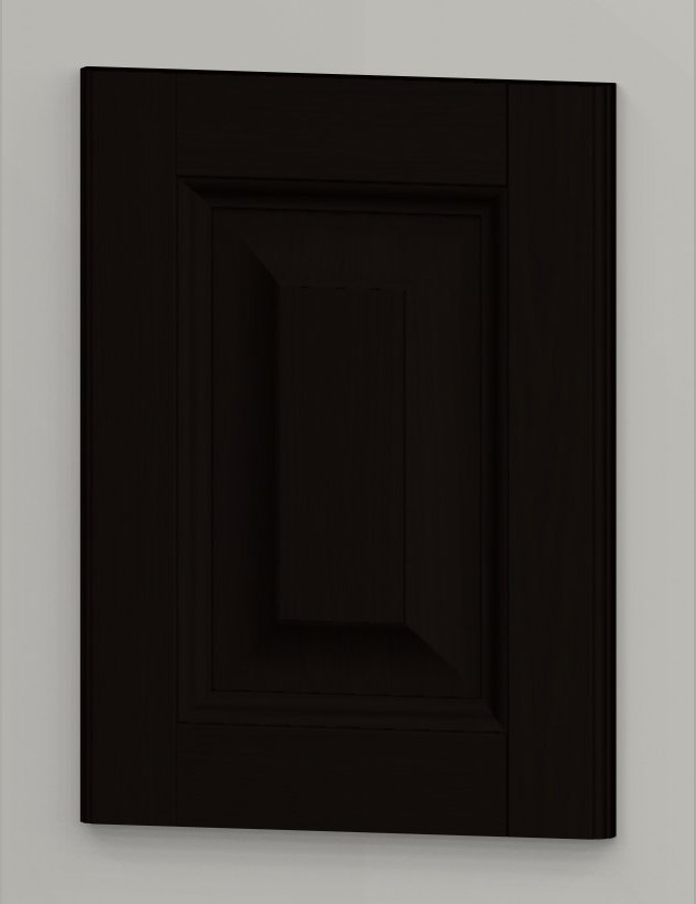 Oak framed oak veneered centre panel door - dark chocolate k33