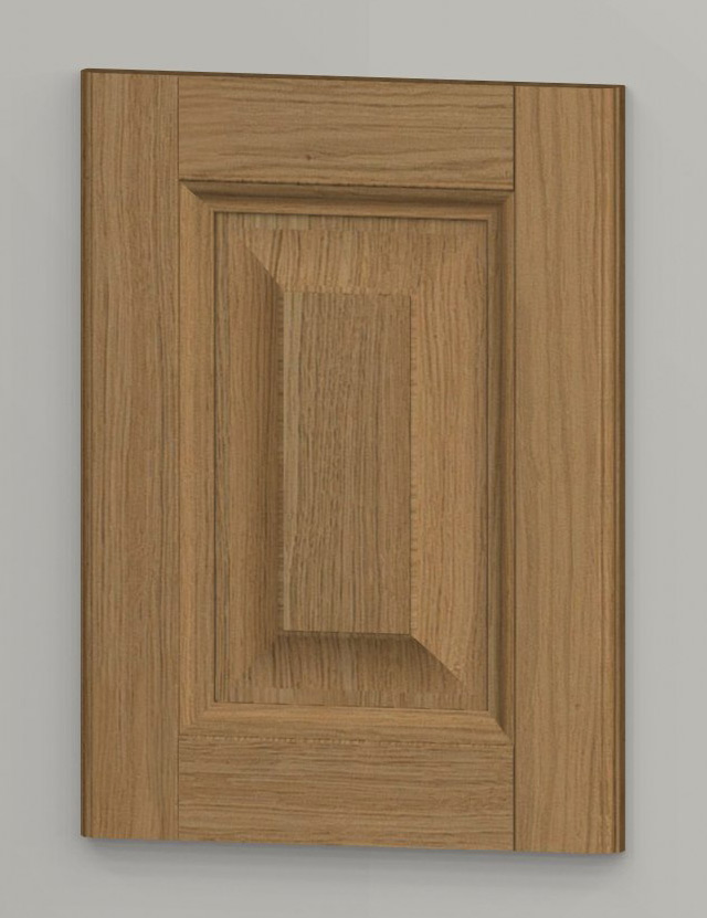 Oak framed oak veneered centre panel door - lacquered k0