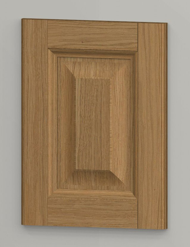 Oak framed oak veneered centre panel door - oiled km0