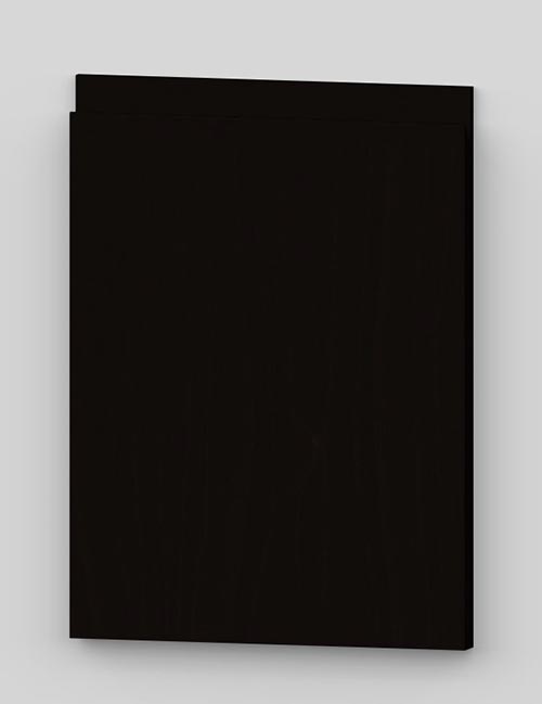 Vertical birch veneer j-pull flat door - dark chocolate b33