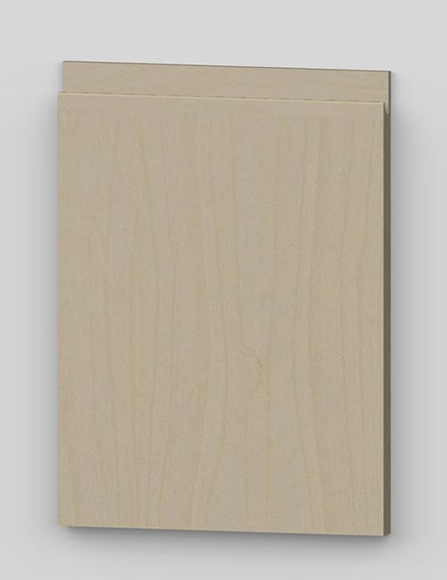 Vertical birch veneer j-pull flat door - lacquered b1