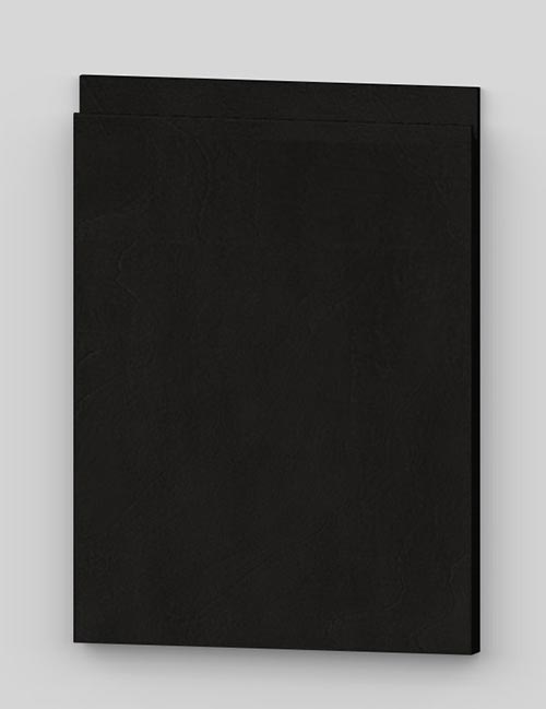 Vertical birch veneer j-pull flat door - lacquered black grey b88