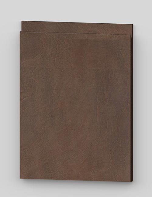 Vertical birch veneer j-pull flat door - lacquered dark brown b82
