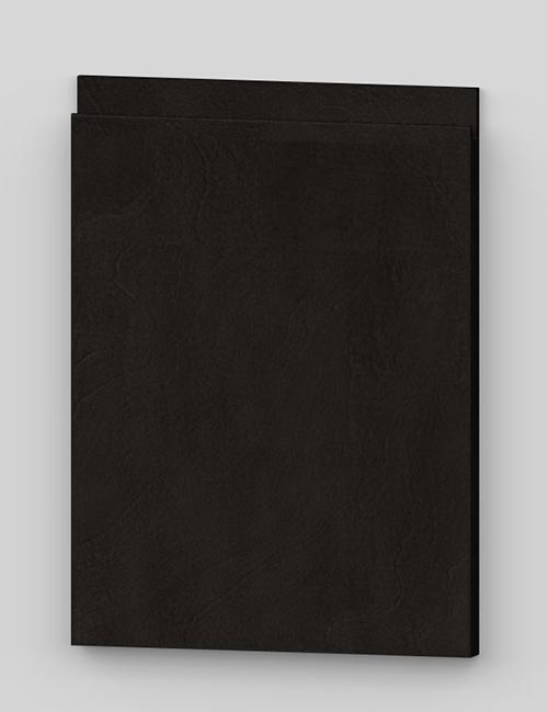 Vertical birch veneer j-pull flat door - oiled black grey bm88