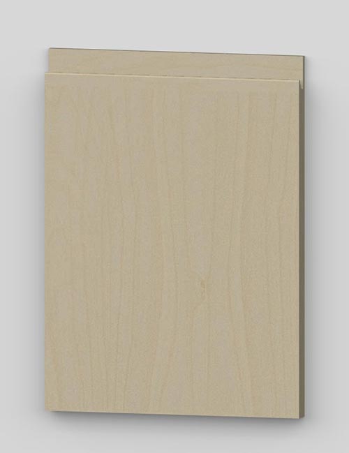 Vertical birch veneer j-pull flat door - oiled bm0