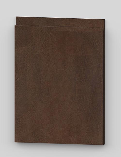 Vertical birch veneer j-pull flat door - oiled dark brown bm82