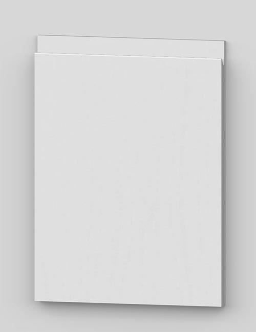 Vertical birch veneer j-pull flat door - white b50