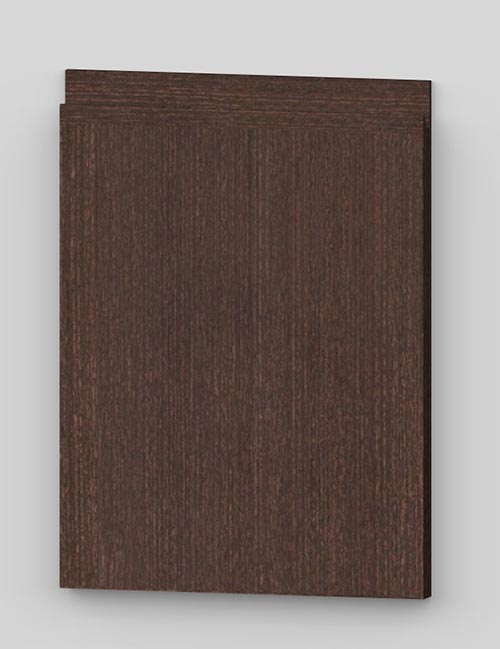 Special vertical birch veneer j-pull door - lacquered dark brown tb82