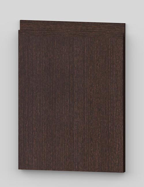 Special vertical birch veneer j-pull door - olied dark brown tbm82