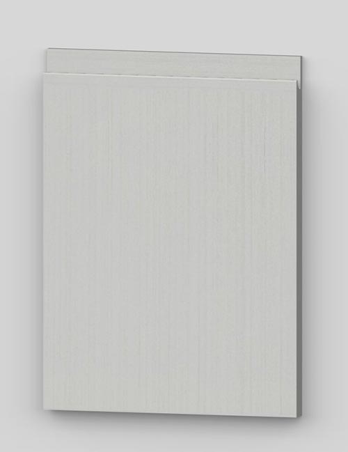 Special vertical birch veneer j-pull door - transluscent white tb11