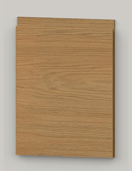 TP21SY horizontal oak veneered door with J pull handle - oiled km0