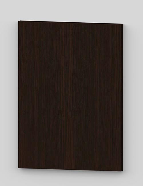 Oak vertical veneer flush door with osb core - dark brown k31