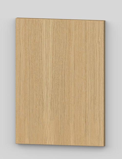 Oak vertical veneer flush door with osb core - untreated k00