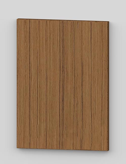 Flush door with technical veneer finish - oiled teak burma