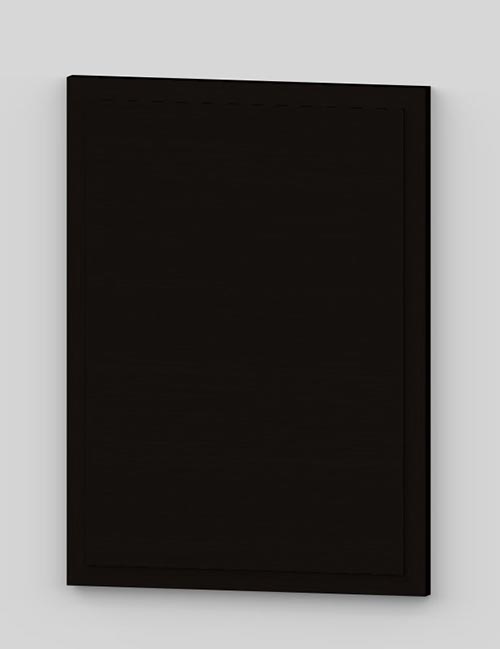 Raise panel vertical oak veneered door with wood edge - dark chocolate k33