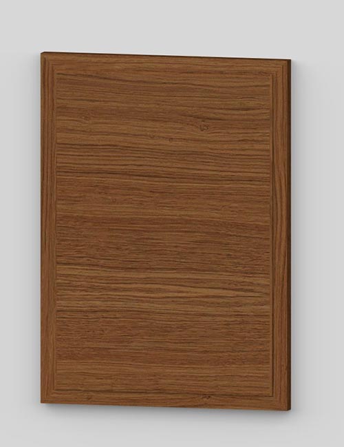 Raise panel vertical oak veneered door with wood edge - rustic k8