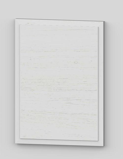 Raise panel vertical oak veneered door with wood edge - white k50