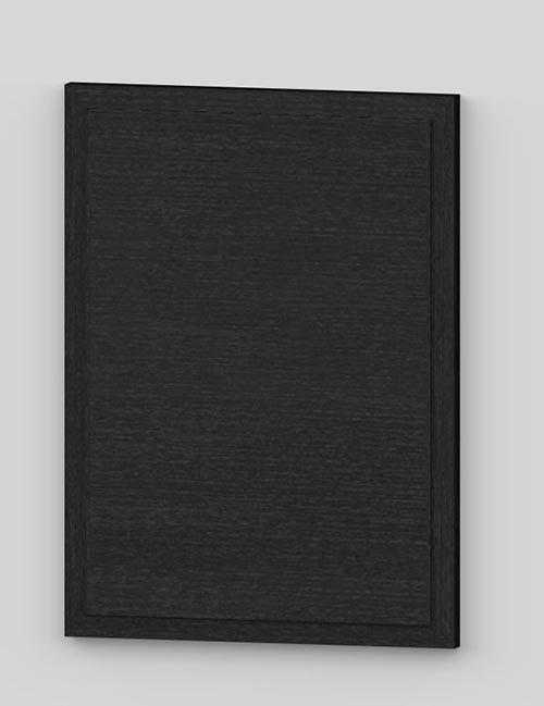 Horizontal birch veneered raised panel door - black grey tb88