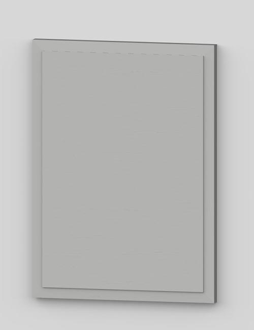 Horizontal birch veneered raised panel door - light grey tbp37