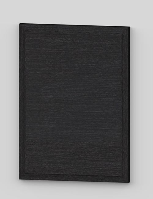 Horizontal birch veneered raised panel door - oiled black grey tbm88