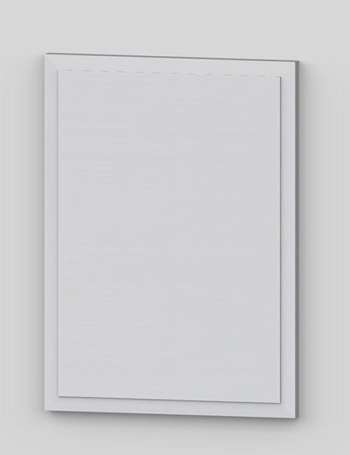 Horizontal birch veneered raised panel door - white tb50