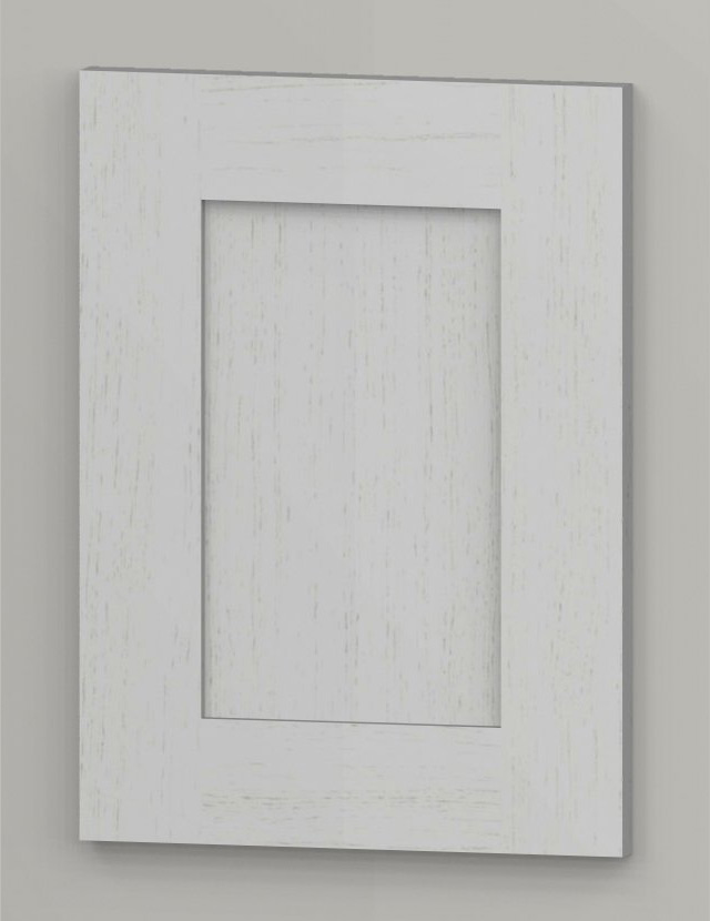 WS21 oak frame shaker door - white k50