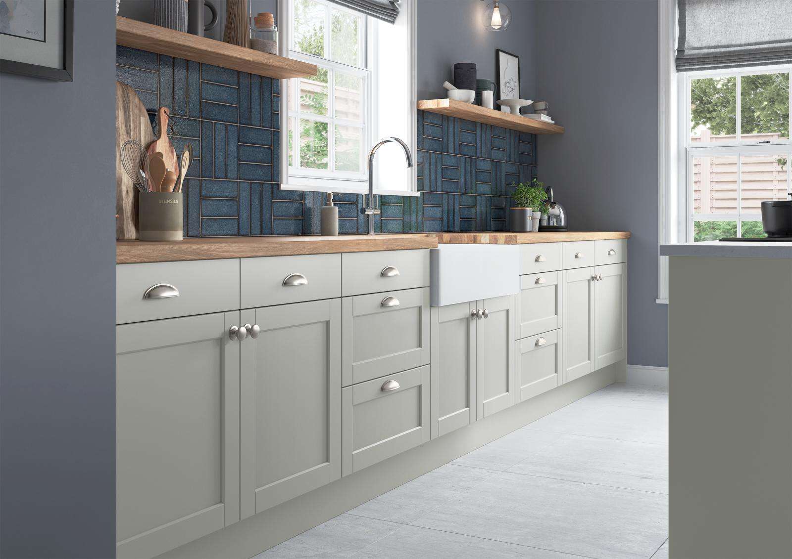 contemporary shaker style country kitchen sink units