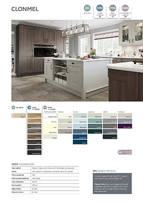 Shaker style kitchen door information sheet thumbnail