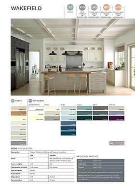 Contemporary shaker style kitchen door information sheet thumbnail