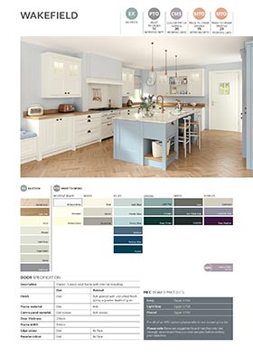 Shaker style kitchen door information sheet thumbnail