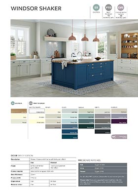 Classic shaker door information sheet blue and grey thumbnail