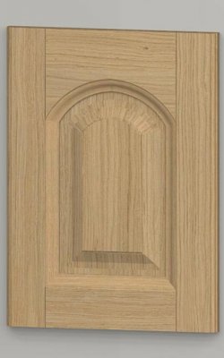 hp50 solid oak arched frame door with oak veneered centre panel - untreated k00