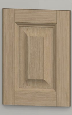 Oak framed oak veneered centre panel door - light oak k01