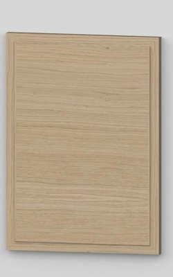 Raise panel vertical oak veneered door with wood edge - light oak k01