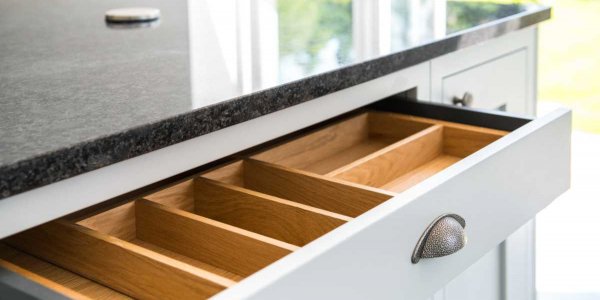 project 23 traditional in-frame kitchen - draw detail