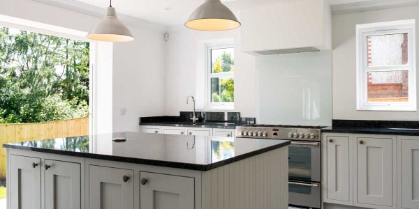 project 23 traditional in-frame kitchen - island angle view