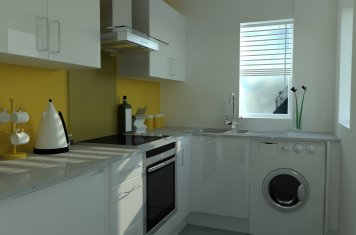 Small Gloss White Kitchen for East Wirral Customer